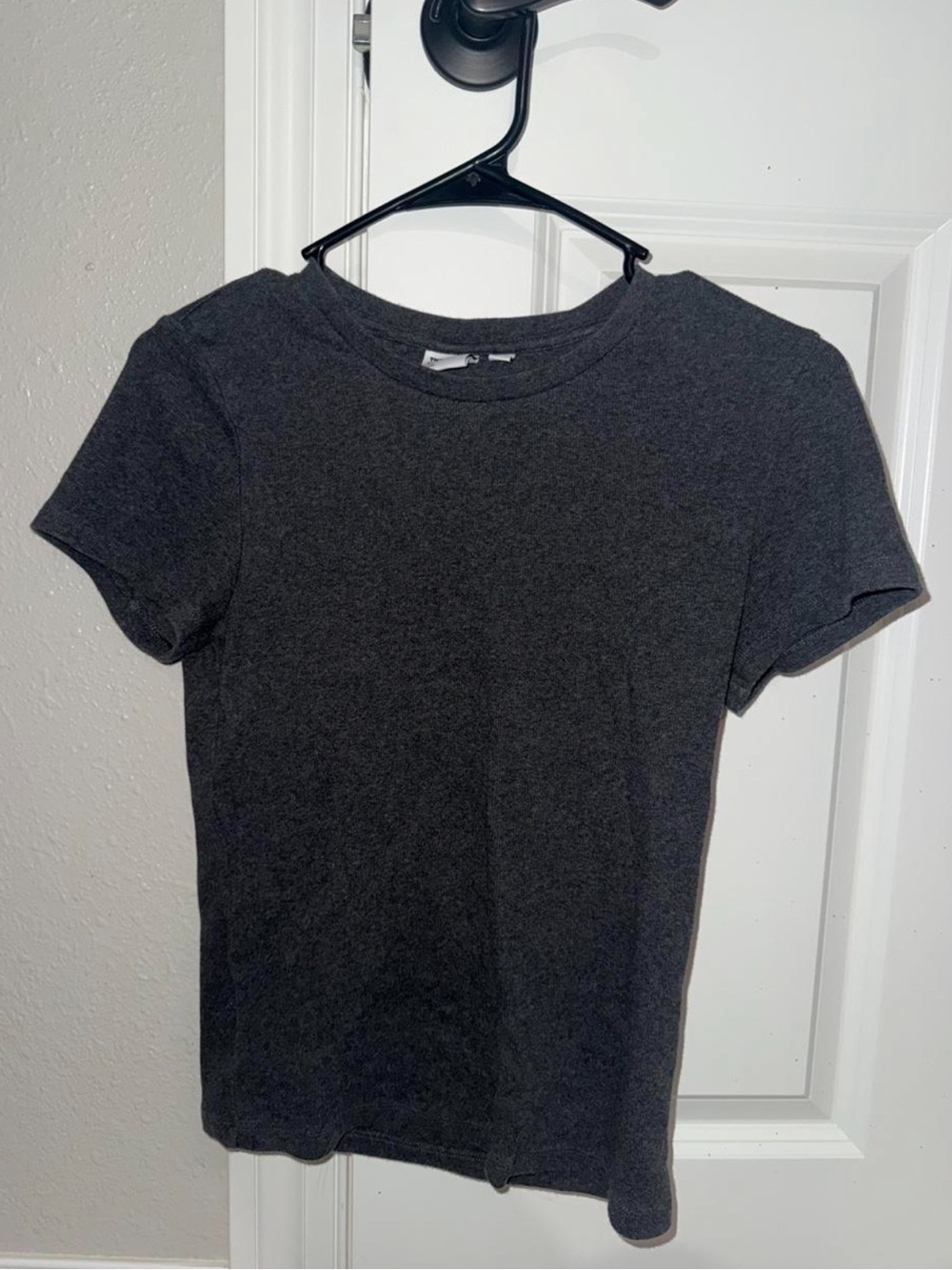 Aritzia Short Sleeve Crewneck Tee - Charcoal Gray